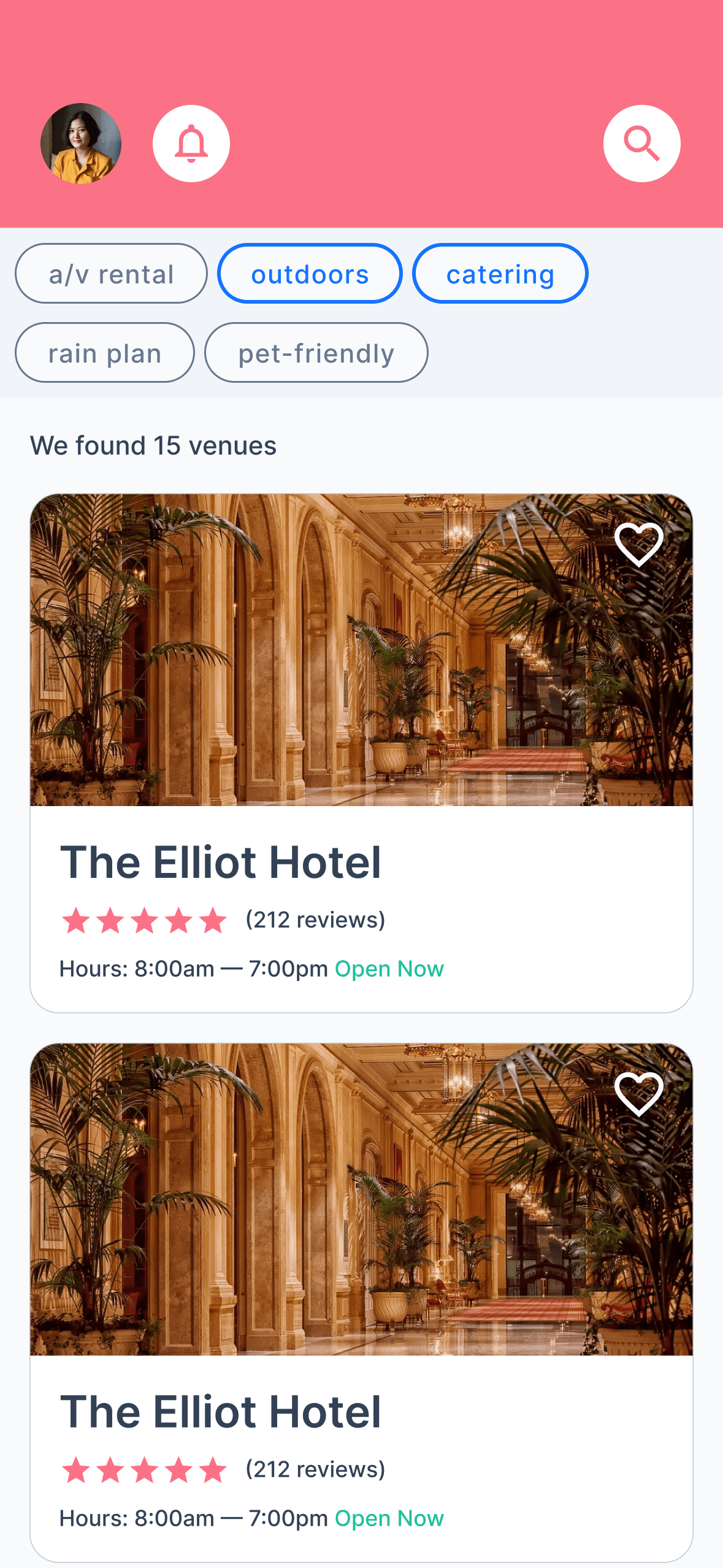 venue page